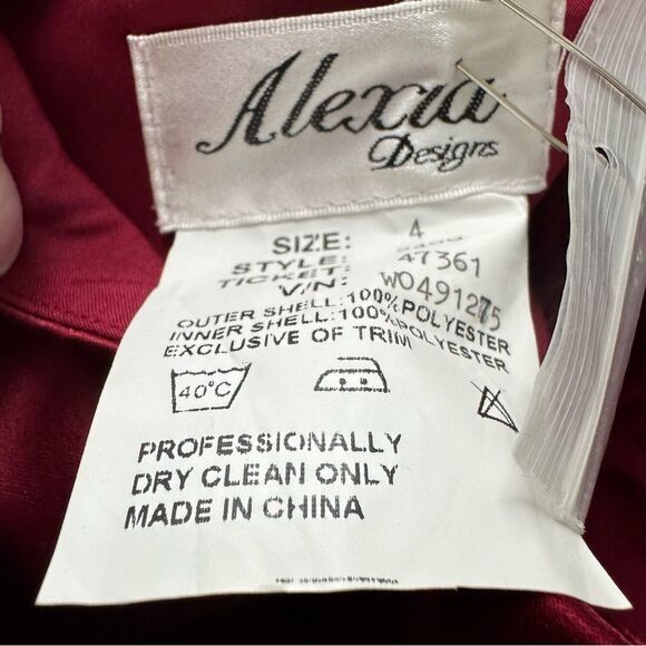 Alexia Designs Red Formal Maxi Dress Size 4 - Picture 6 of 7